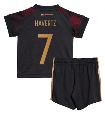 Tyskland Kai Havertz #7 Bortaställ Barn VM 2022 Kortärmad (+ Korta byxor)